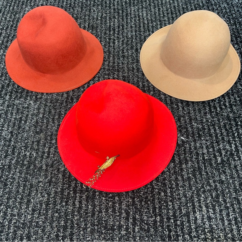 Doeskin 100% Wool Felt Hat BUNDLE (all3)